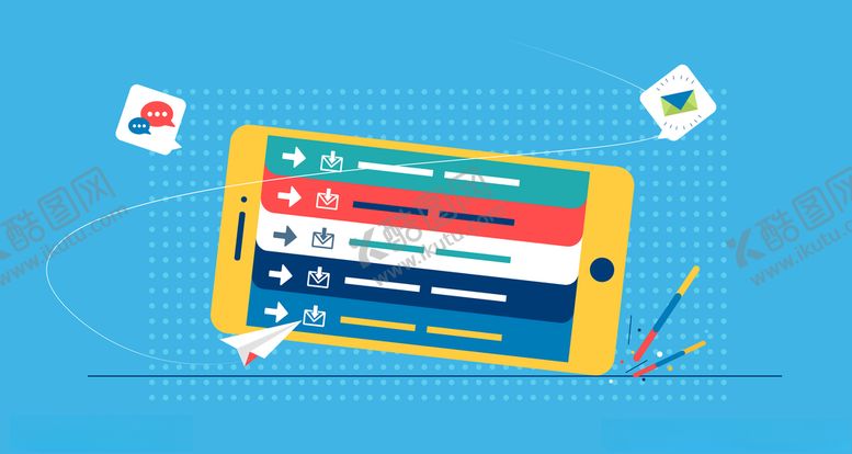 编号：66779510302039465734【酷图网】源文件下载-扁平矢量智能手机信息图插画