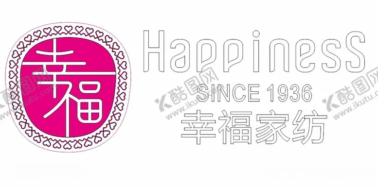 编号：51096712130402539771【酷图网】源文件下载-HAPPINESS幸福家纺