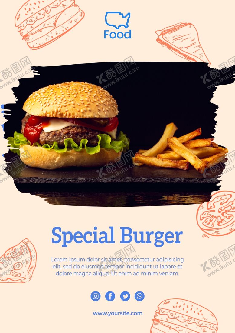 编号：40399910311048128309【酷图网】源文件下载-美食海报