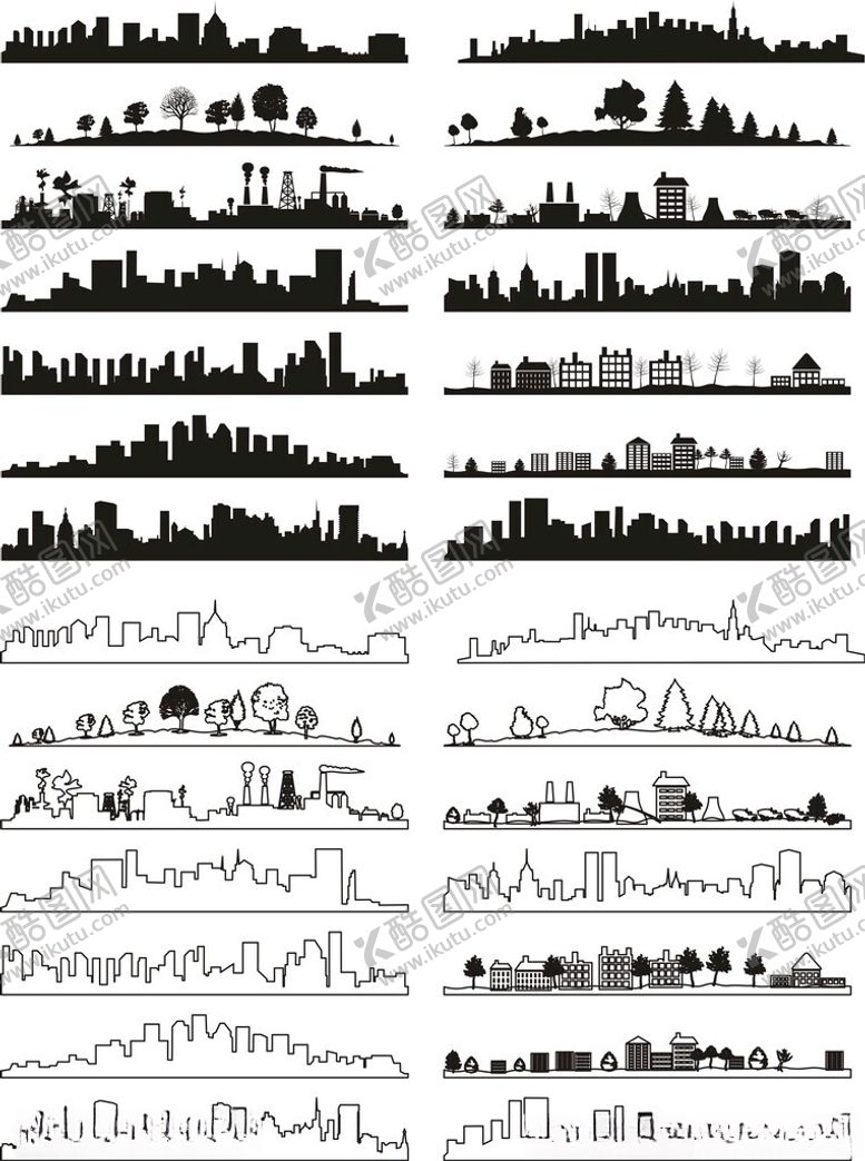 编号：50792709190704232770【酷图网】源文件下载-城市剪影