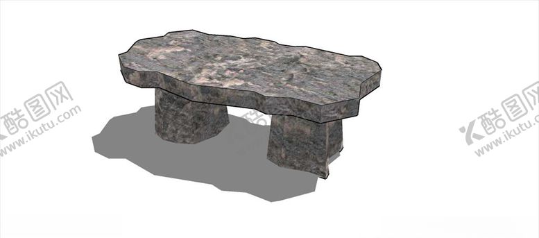 编号：71349210212035006892【酷图网】源文件下载-SU园林石头坐凳
