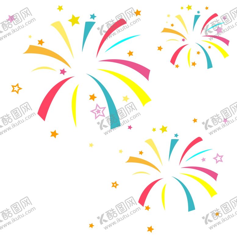 编号：46165002071731048176【酷图网】源文件下载-卡通手绘烟花