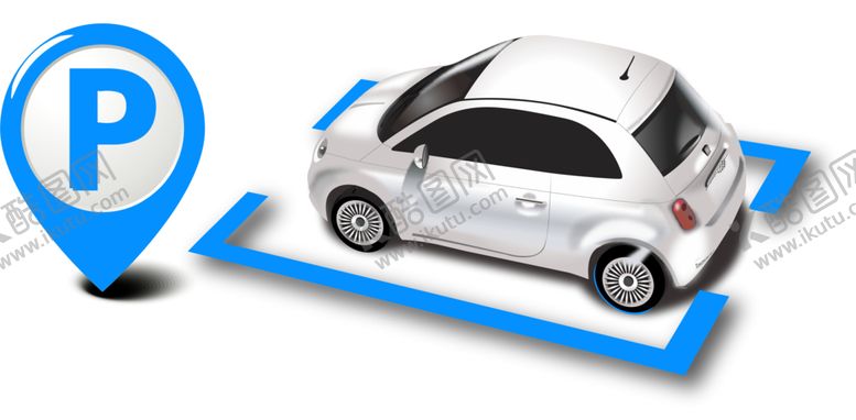 编号：33531009192135048855【酷图网】源文件下载-蓝色区域停车位