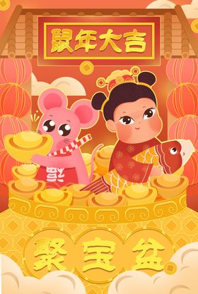 新年国潮插画海报