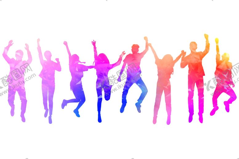 编号：21790309181216122070【酷图网】源文件下载-狂欢人物剪影开心聚会背景素材