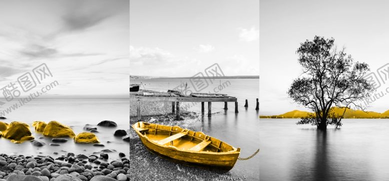 编号：17698010300720099687【酷图网】源文件下载-复古水上小船装饰画