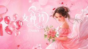 38妇女节海报图片展架王神