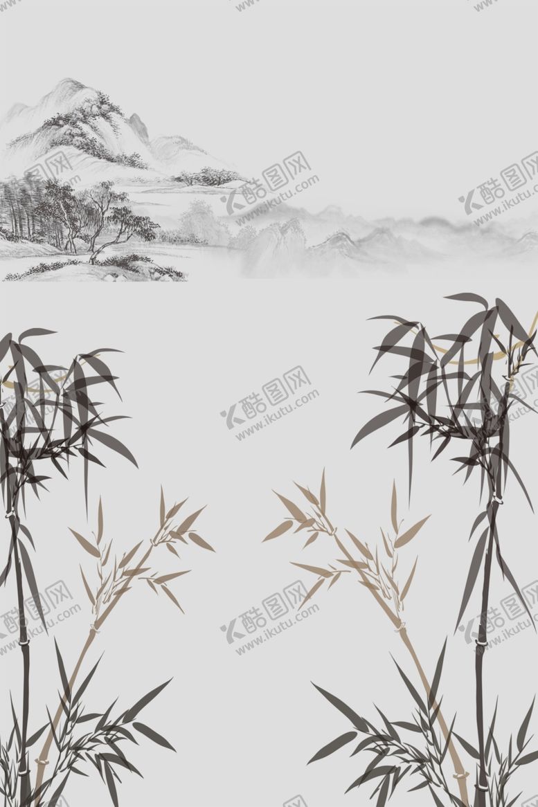 编号：73714501251417209998【酷图网】源文件下载-中式水墨竹子