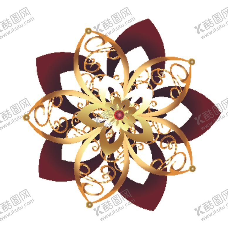 编号：76981409161409433969【酷图网】源文件下载-欧式金色花纹图案