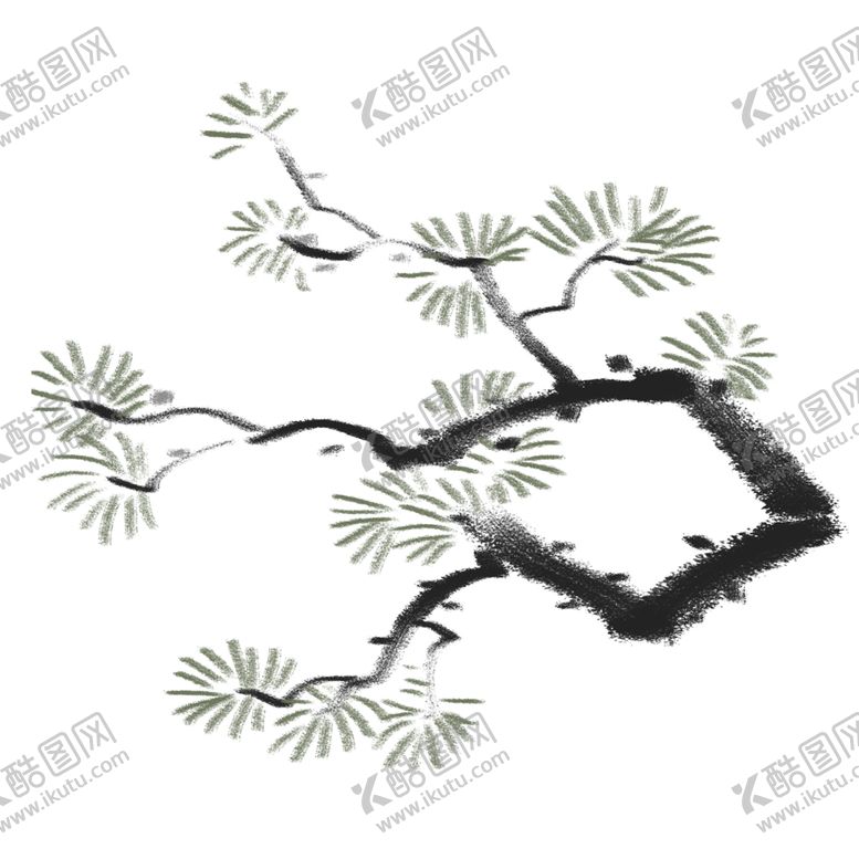 编号：71806105110557017669【酷图网】源文件下载-水墨中国风迎客松