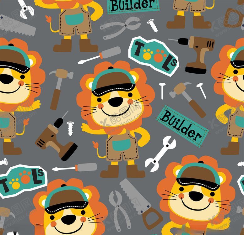 编号：10777810061617491978【酷图网】源文件下载-无缝卡通背景