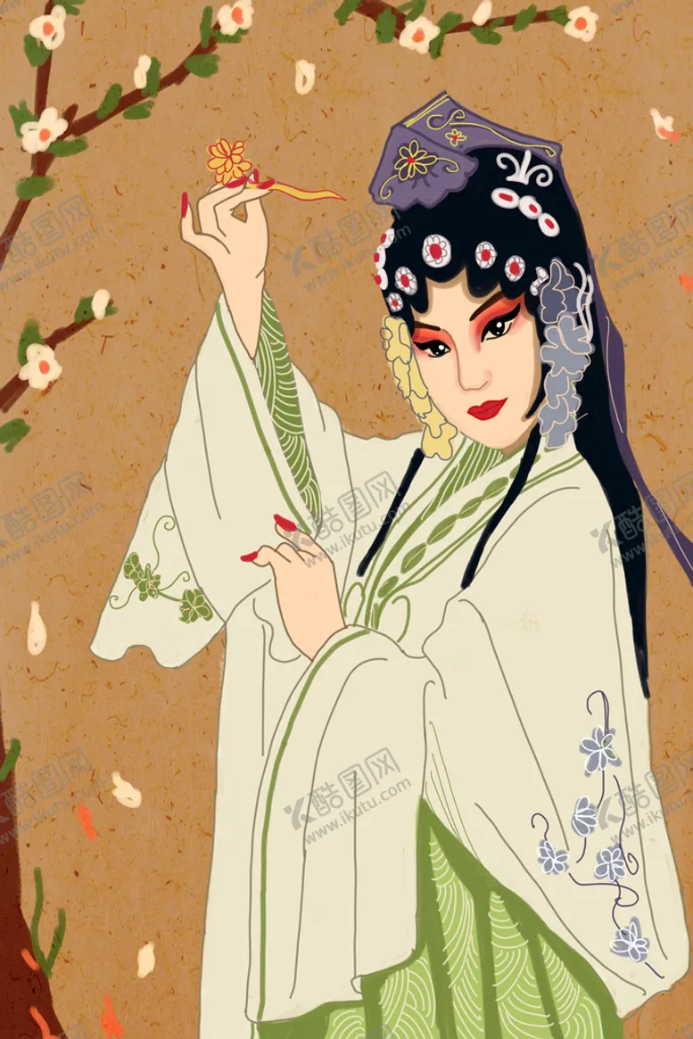 编号：74682110022117457140【酷图网】源文件下载-戏曲人物插画