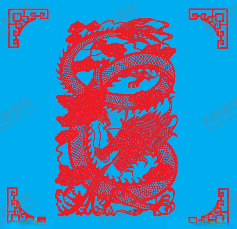 编号：50579810050344535111【酷图网】源文件下载-龙剪纸
