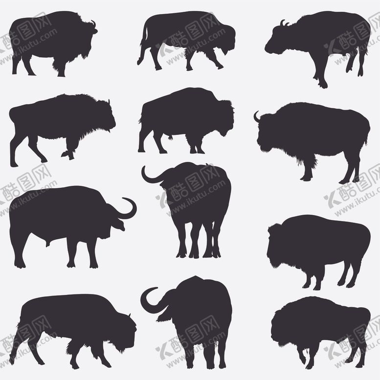 编号：91462309180615258100【酷图网】源文件下载-动物剪影