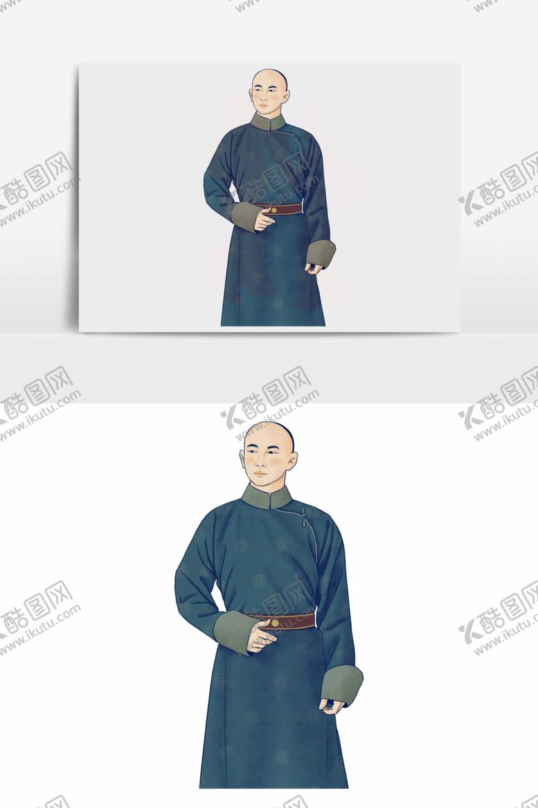 编号：78976310171756193338【酷图网】源文件下载-淡彩国画人物