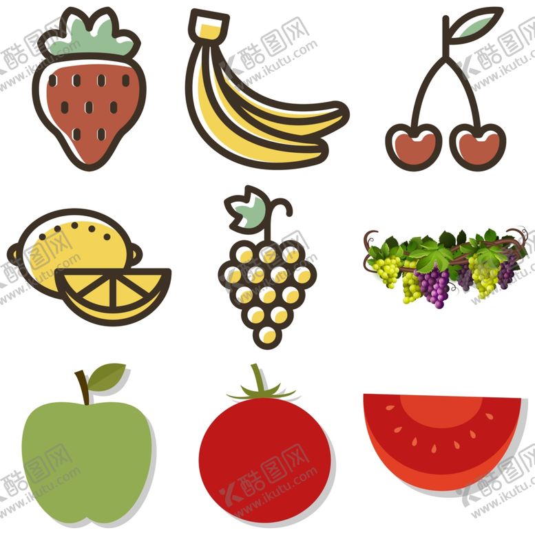 编号：81128109190459559906【酷图网】源文件下载-卡通水果