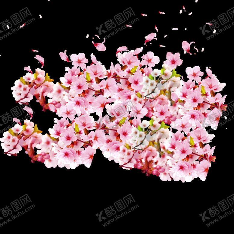 编号：64583109280038411628【酷图网】源文件下载-  手绘粉色樱花免扣素材图片 