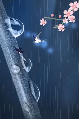 春暖花开春天背景清明海报季踏迎