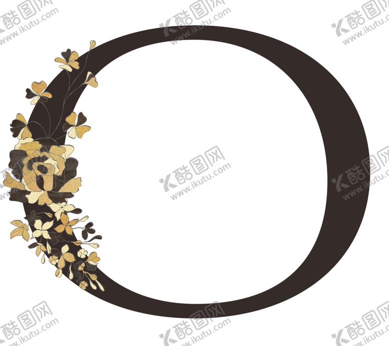 编号：26174810191005034405【酷图网】源文件下载-手绘花叶字母