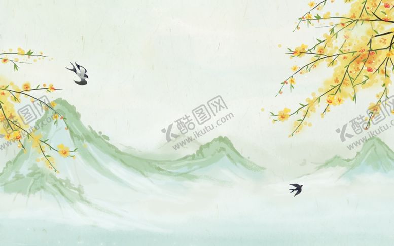 编号：68226511301920399818【酷图网】源文件下载-中国风水墨山水画