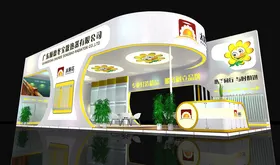 展览3D模型二面开口设计三维设计厅设计
