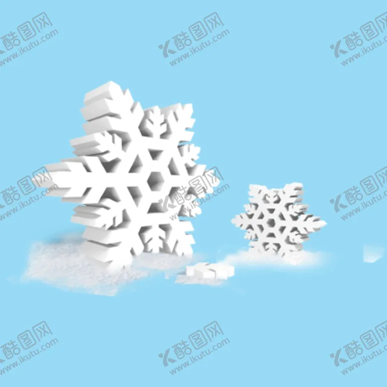 编号：72035204260045124073【酷图网】源文件下载-立体雪花