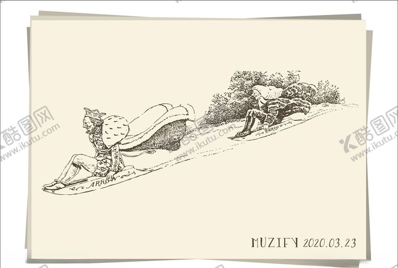 编号：68145510070512005760【酷图网】源文件下载-滑雪的国王