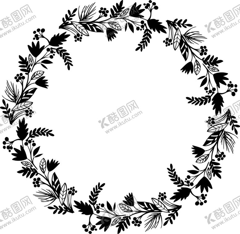 编号：10222206161256149509【酷图网】源文件下载-圆形花环