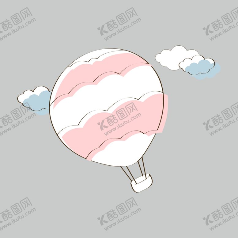 节日喜庆热气球卡通透明素材活动可爱元