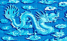 鱼缸背景中国龙文化贴图