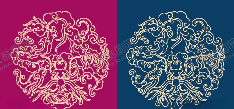 编号：88509310101639402022【酷图网】源文件下载-圆形底纹中国风矢量纹饰