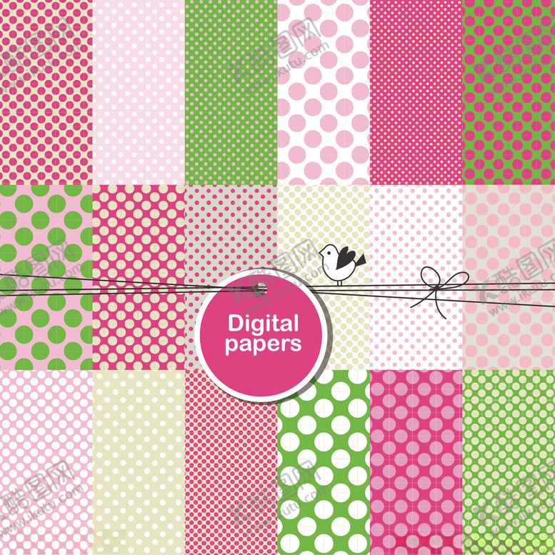 编号：99233711021755382403【酷图网】源文件下载-多彩几何图案数字纸样