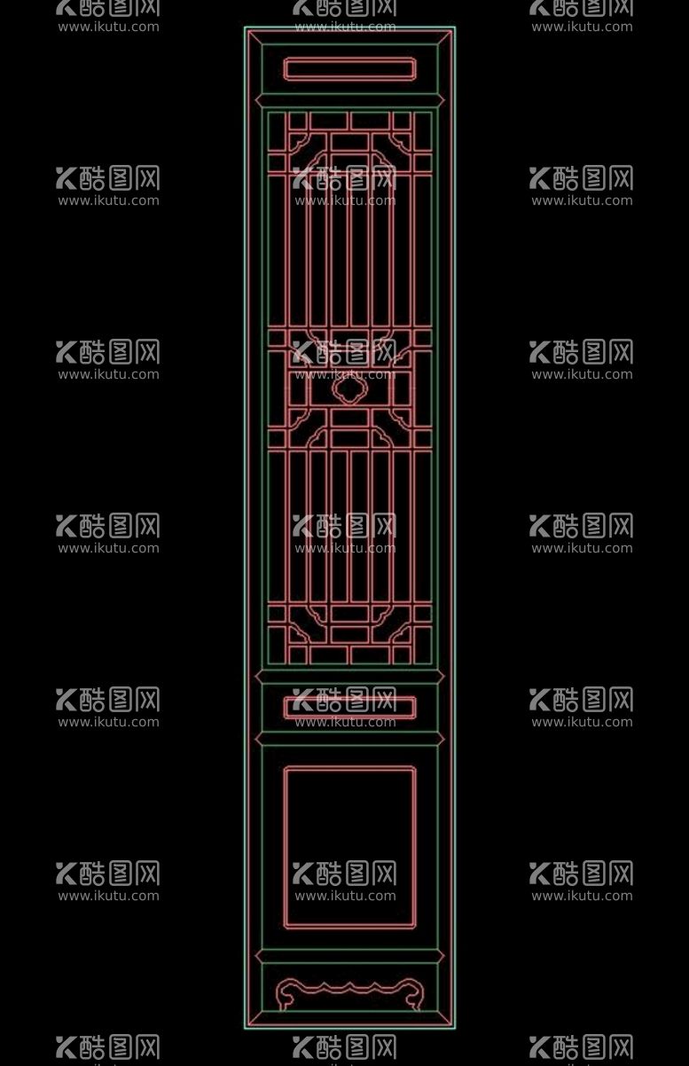 编号：82795701121816136556【酷图网】源文件下载-中式门窗CAD素材图块