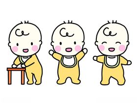 可爱萌娃学步瞬间