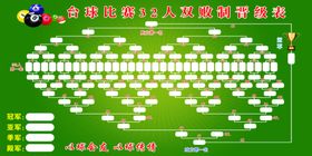 台球比赛32人双败制晋级表