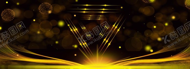 编号：17826309280329482832【酷图网】源文件下载-大气黑金色年会会议展板背景