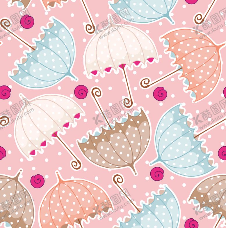 编号：27467410021335095944【酷图网】源文件下载-手绘卡通雨伞