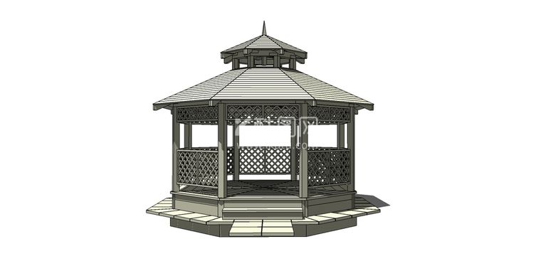 编号：25947702100611359600【酷图网】源文件下载-亭子模型