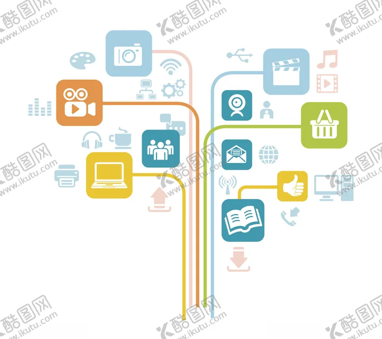 编号：26567006301945441027【酷图网】源文件下载-网络结构图插画