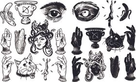 素描写生插画