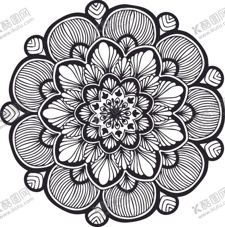 编号：54857609251433301380【酷图网】源文件下载-曼陀罗花纹