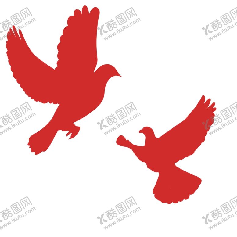 编号：12923506290838101518【酷图网】源文件下载-和平鸽剪影