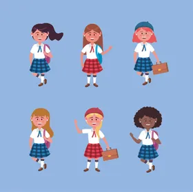 学生日常生活主题插画