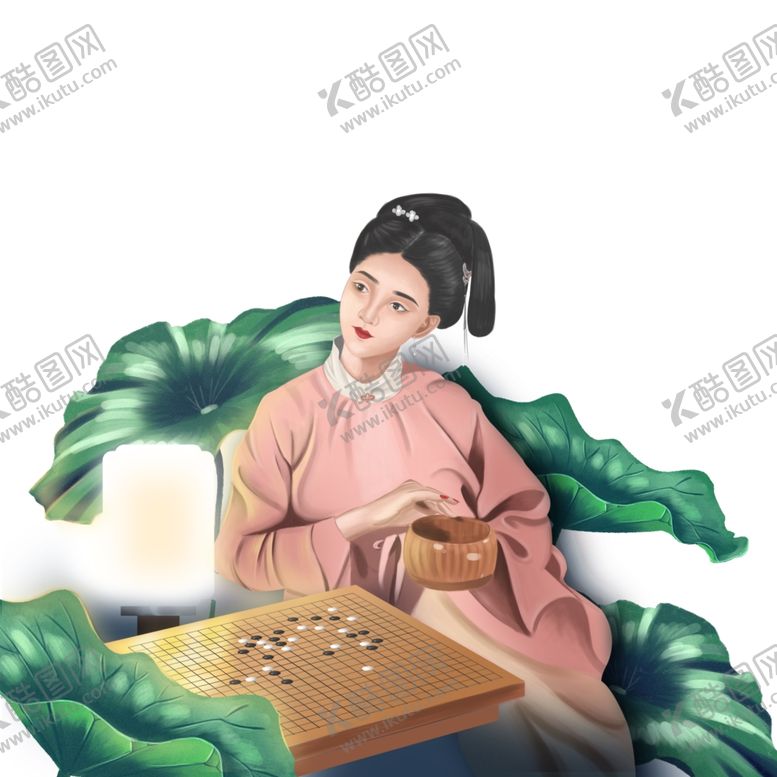 编号：40479007140842305029【酷图网】源文件下载-荷叶插画