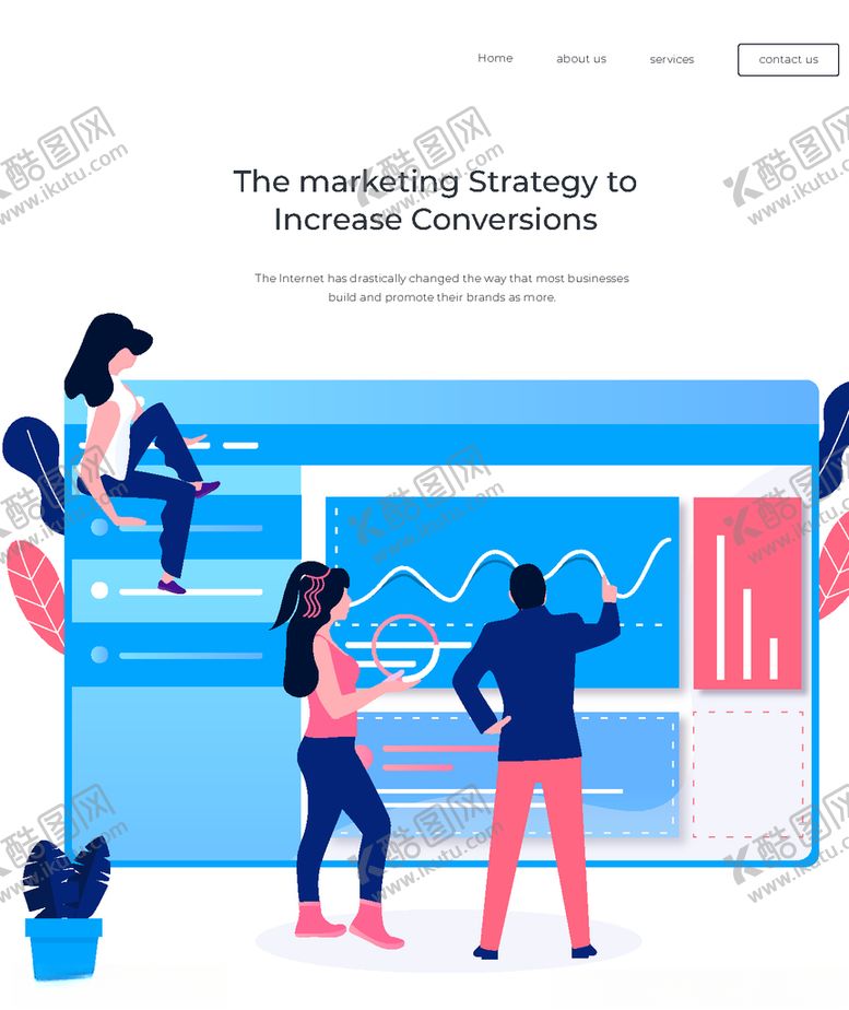 编号：18306510281412113033【酷图网】源文件下载-扁平化商业插画