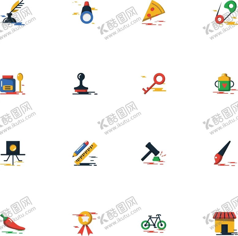 编号：81390609221713441320【酷图网】源文件下载-实用彩绘图标     