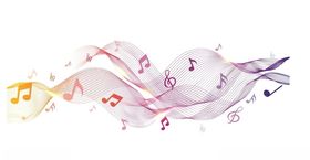 矢量彩色音符