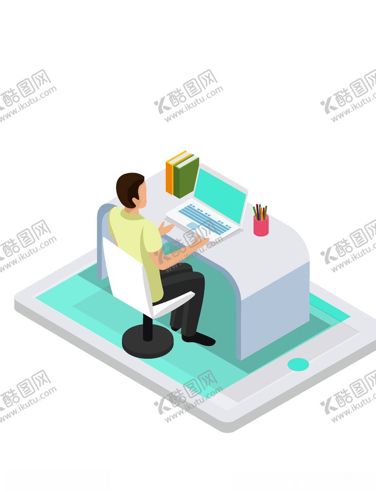 编号：53336110181634588388【酷图网】源文件下载-停课不停学网课网课海报上