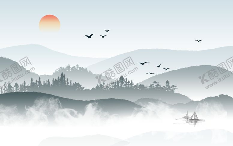 编号：33605805102047255443【酷图网】源文件下载-山水画