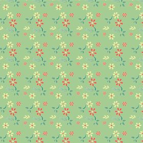 叶子花卉无缝图案